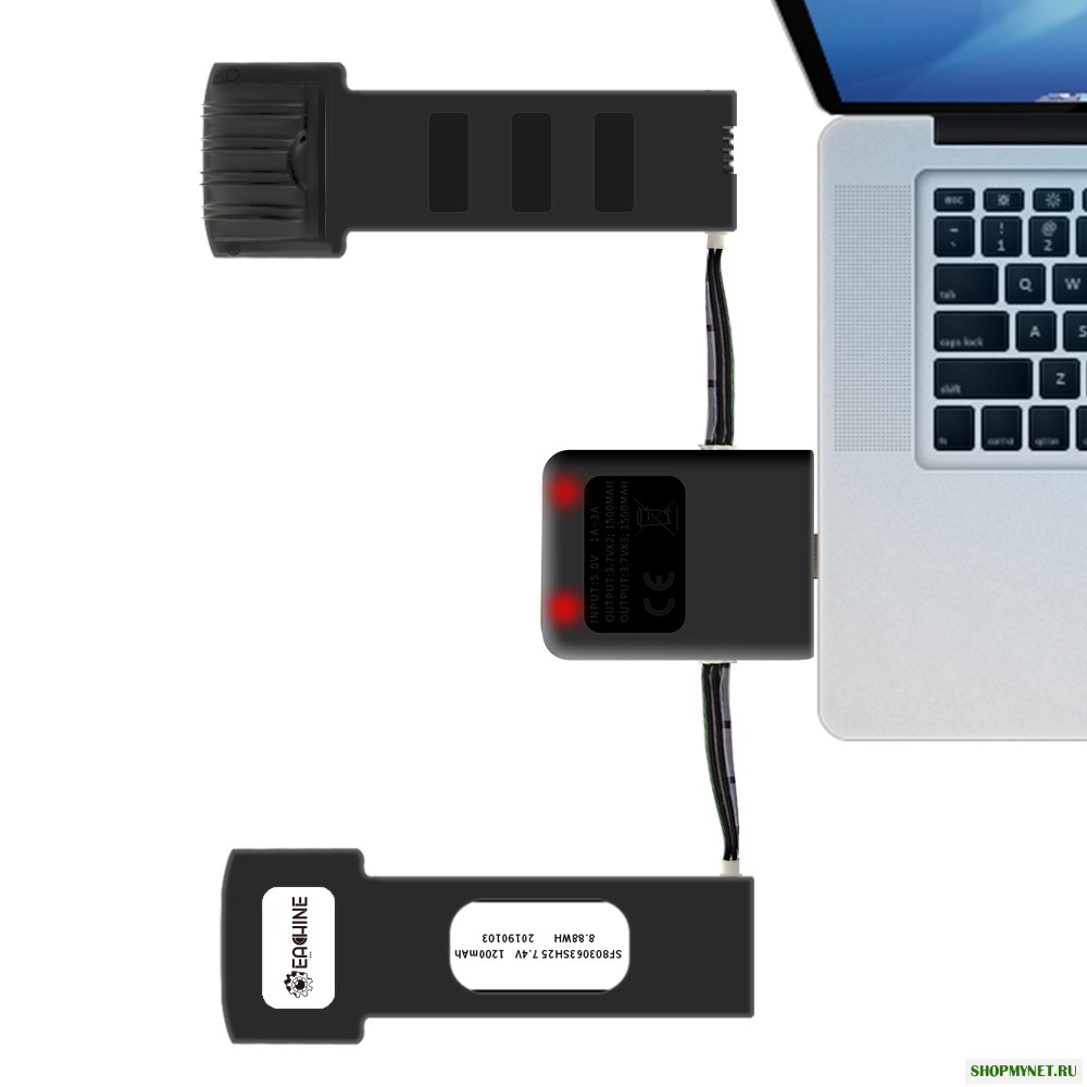 Eachine E511 E511S RC Дрон Квадрокоптер Запасные части 2-в-1 USB зарядное устройство Зарядка Коробка Концентратор с 2шт 7.4В 1200мАч LiPo Батарея