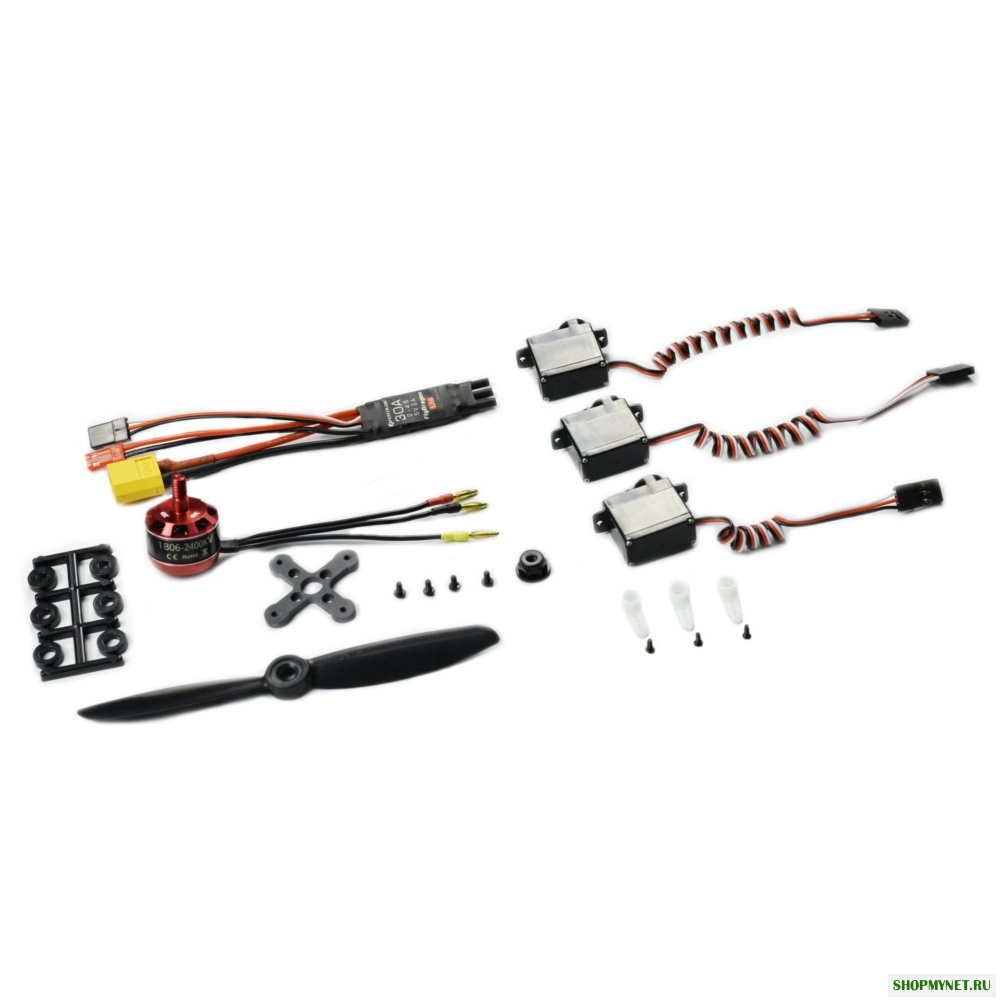 SonicModell Power Combo 1806 KV2400 Бесколлекторный мотор & 30A ESC & 8g Сервопривод & 5045 Запасные части пропеллера для гоночного самолета Skyhunter